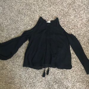 Off shoulder black blouse